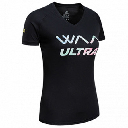 Waa Ultra Light T-shirt Women / black rainbow